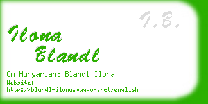 ilona blandl business card